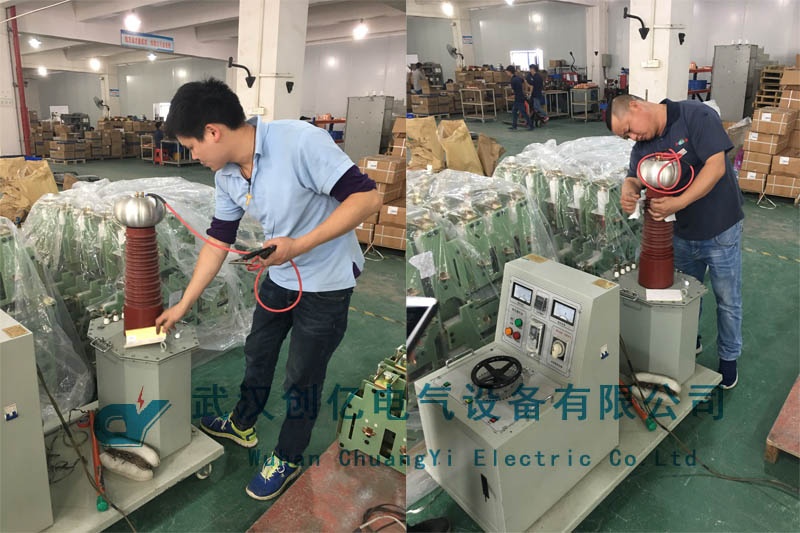 我司應邀為深圳客戶調(diào)試工頻耐壓設備